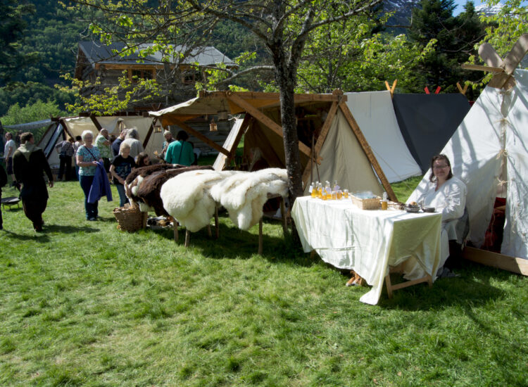 Vikings at their tents