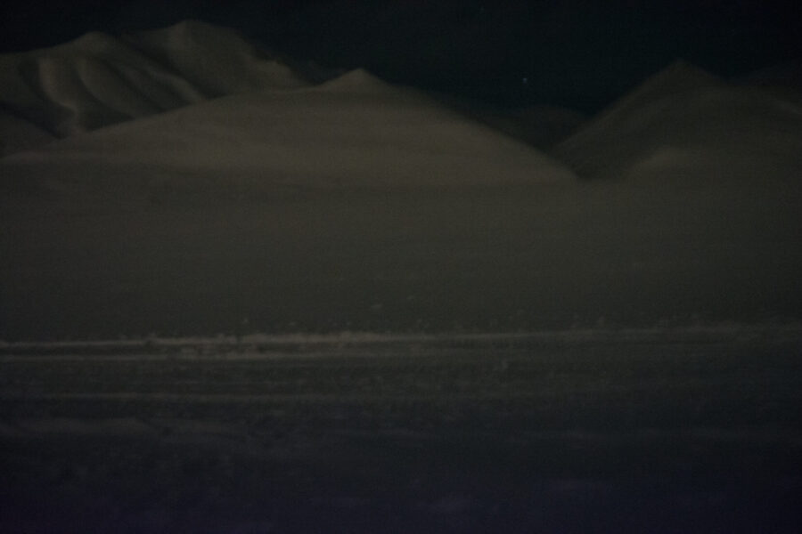 Fjell dekket med snø