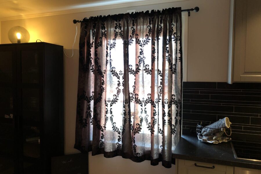 Kitchen corner curtains