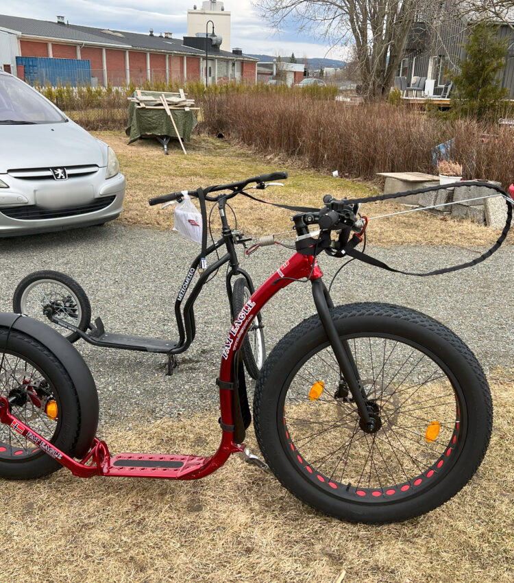 The new kickbike and the old one